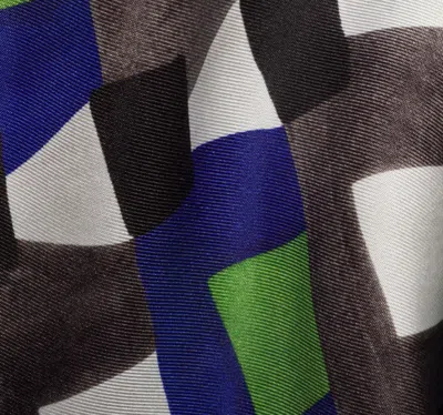 Miu Miu Geometric-printed Silk Scarf In Multi