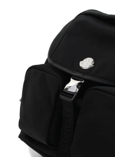 Moncler Versatile Backpack Featuring Adjustable Straps In Black