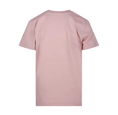 Moncler T-shirt With Embroidery In Pink