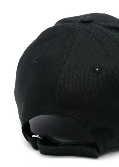 Moncler Logo Patch Baseball Cap In Black