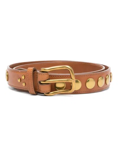 Jérôme Dreyfuss Brown Stud Belt In Brown