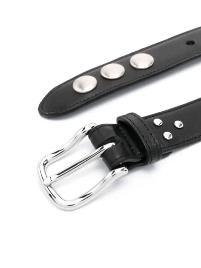 Jérôme Dreyfuss Black Studded Belt In Black