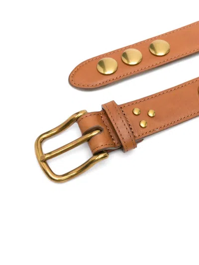 Jérôme Dreyfuss Brown Stud Belt In Brown