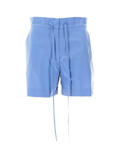 P.a.r.o.s.h Tailored Shorts Featuring Practical Side Pockets In Blue