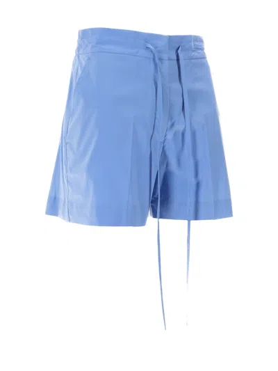 P.a.r.o.s.h Tailored Shorts Featuring Practical Side Pockets In Blue