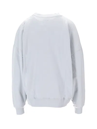 Anine Bing Women Light Blue Crewneck Embroidery Logo Sweatshirt, Xs Luxury Sweatshirts & Hoodies For Women Darv
