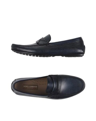 Dolce & Gabbana Loafers In Dark Blue