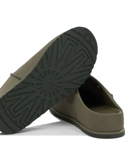 Ugg ® Men's Otzo Clog Nubuck Shoes In Burnt Olive In Green