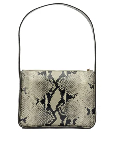 Khaite Small Lori Python Print Leather Shoulder Bag In Animal Print