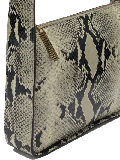 Khaite Small Lori Python Print Leather Shoulder Bag In Animal Print