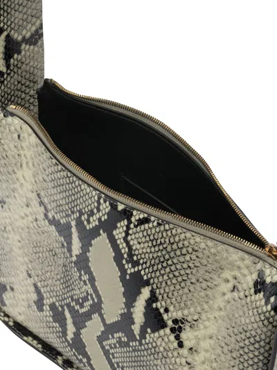Khaite Small Lori Python Print Leather Shoulder Bag In Animal Print