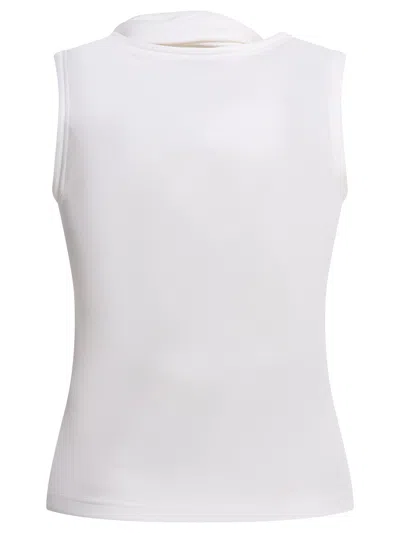 Ami Alexandre Mattiussi Herno Ultralight Nylon Down Jacket With Drawstring Waist In White