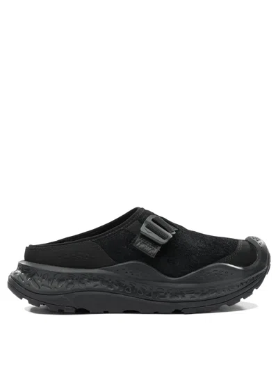 Hoka Ora Primo Ext Rubber-trimmed Suede Slip-on Sneakers In Black