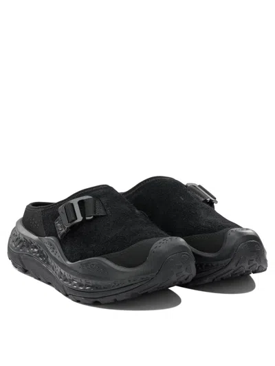 Hoka Ora Primo Ext Rubber-trimmed Suede Slip-on Sneakers In Black
