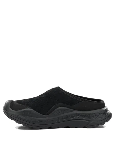 Hoka Ora Primo Ext Rubber-trimmed Suede Slip-on Sneakers In Black