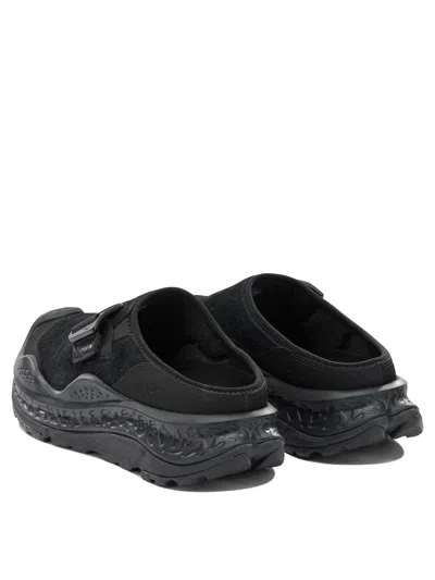 Hoka Ora Primo Ext Rubber-trimmed Suede Slip-on Sneakers In Black