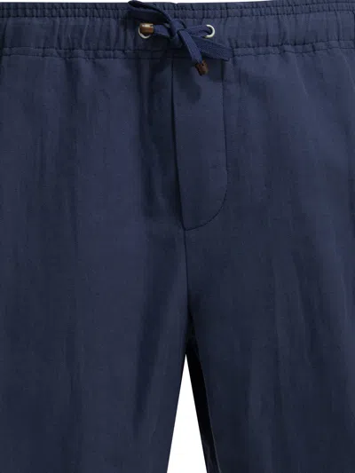 Brunello Cucinelli Short Cargo In Blue