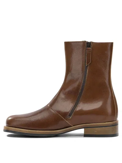 Our Legacy Daimono Boots In Whisky-colored Calfskin In Brown