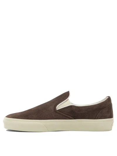 Tom Ford Ripley Loafers Penny Strap Round Toe Suede In Brown