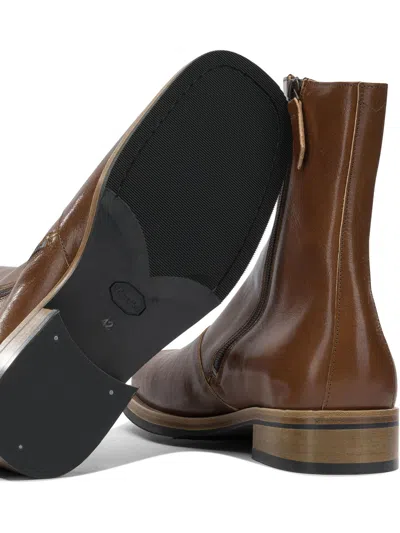 Our Legacy Daimono Boots In Whisky-colored Calfskin In Brown