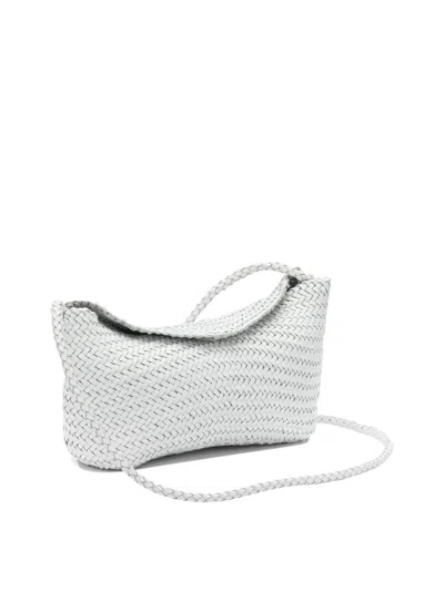 Dragon Diffusion Shoulder Bag Woven Texture Braided Strap In White