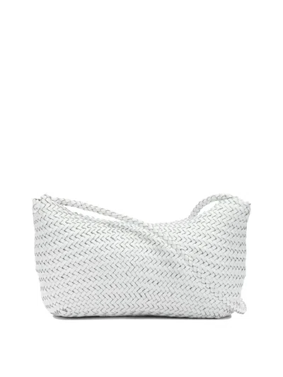 Dragon Diffusion Shoulder Bag Woven Texture Braided Strap In White