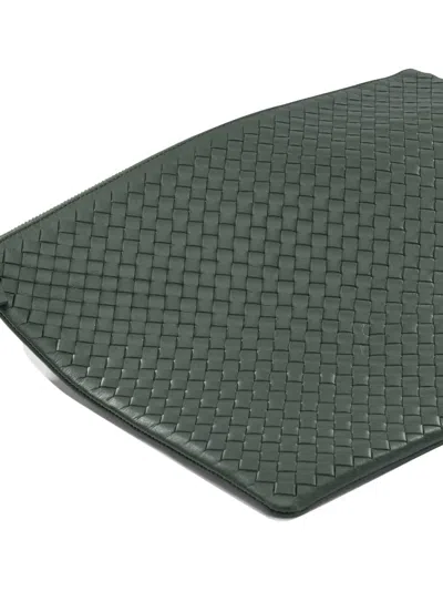 Dragon Diffusion Rectangular Clutch Bag Woven Texture Design In Green