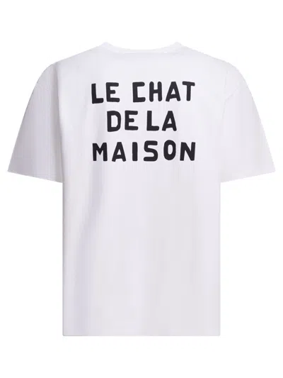Valentino Cotton T-shirt With Le Chat De La Maison Print In White