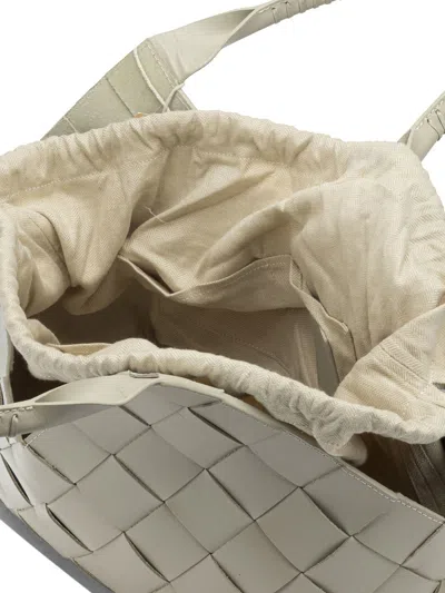 Dragon Diffusion Woven Shoulder Bag Featuring Top Handle In Neutral