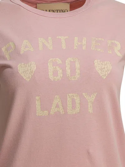 Valentino Garavani Printed Cotton T-shirt Clothing In Pink