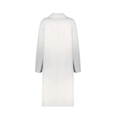 Herno Wool Button-front Coat In White