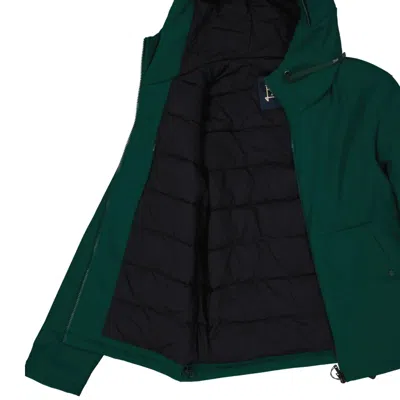 Herno Bicolor Elastane Shell Jacket In Green