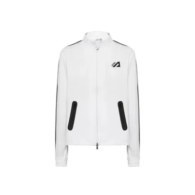 Autry White Elastane Shell Jacket In White