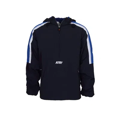 Autry Blue Nylon Shell Jacket In Blue