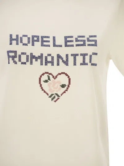 Weekend Max Mara Weekend Maxmara Wkdwest Cotton T Shirt With Print And Embroidery In Neutral