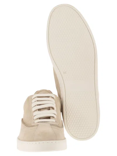 Fabiana Filippi Women Beige Suede Sneakers, 8.5 Luxury Sneakers For Women Darveys In Pink