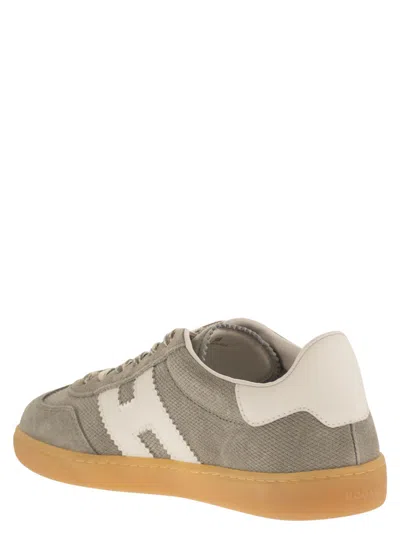 Hogan Neutrals Cool Side Stitched Logo Suede Sneakers In Multi