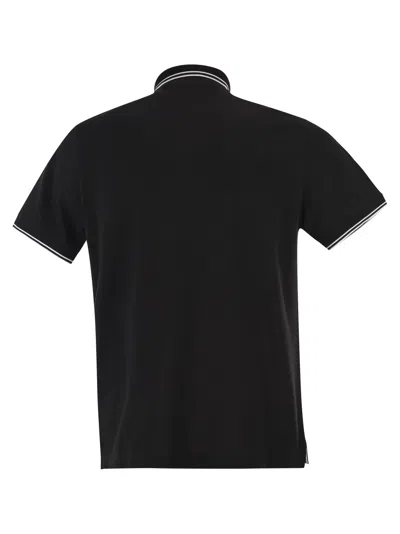 Stone Island Mens Black Brand-patch Regular-fit Stretch-cotton Polo Shirt Xl In Black