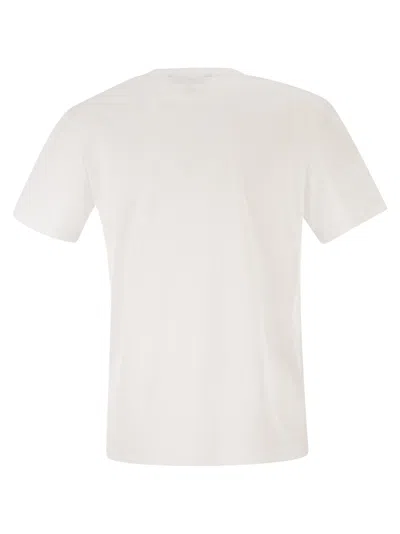 Barbour Marine Cotton T Shirt With Print In White
