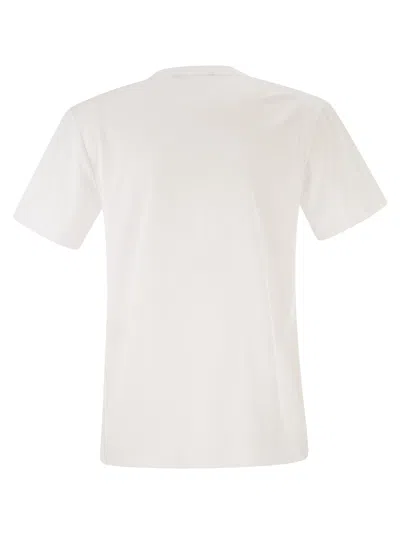 Barbour Bedale Cotton T Shirt With Print In White