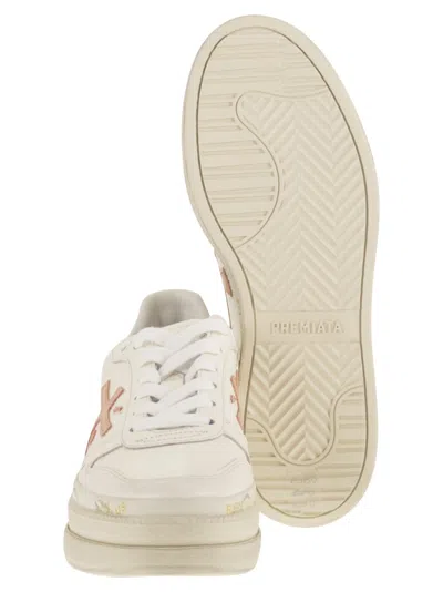 Premiata Micol 8196 Double Layer Platform Trainers In White