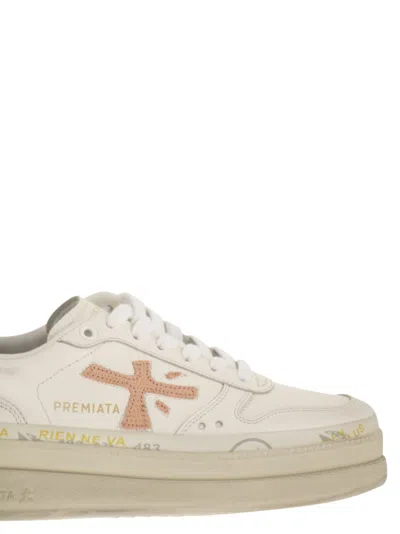 Premiata Micol 8196 Double Layer Platform Trainers In White