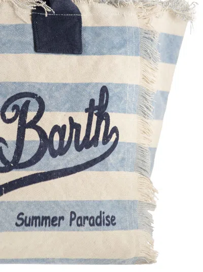 Mc2 Saint Barth Vanity Canvas Bag With Striped Pattern In Multi