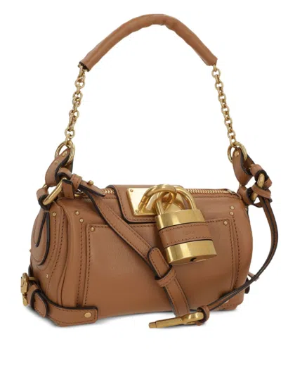 Chloé Chloe Women Biscuit Leather Small Paddington Shoulder Bag In Brown