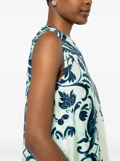 F.r.s . Printed Silk Dress In Multi