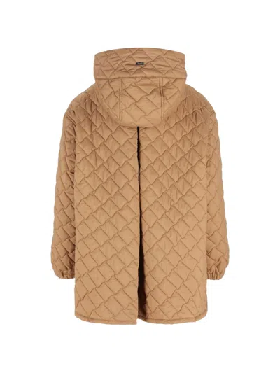 Herno A-shape Down Jacket In Quilting Ecoage In Neutral