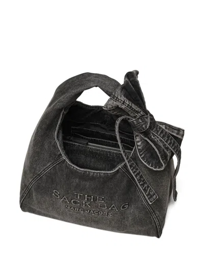 Marc Jacobs Black Bow Large Sack Bag In Gray