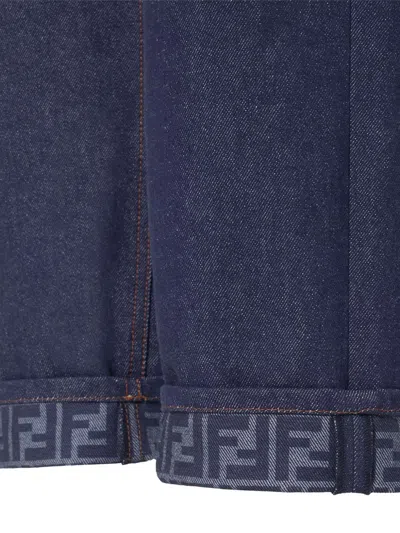 Fendi Long Jeans In Blue