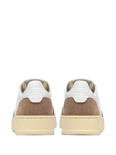 Autry 'medalist' White Low Top Sneakers With Logo Patch On Tongue And Side In Leather Blend Woman