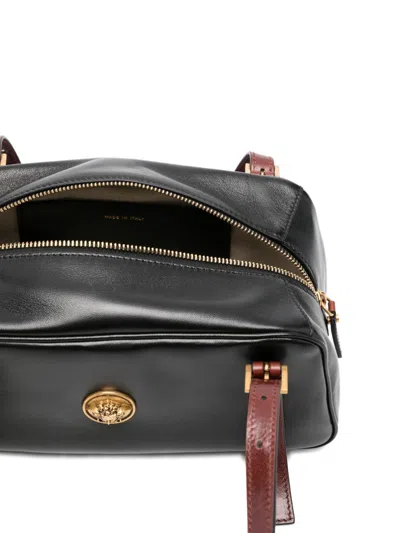 Versace Small Shoulder Bag Lamb And Calf Leather In Black
